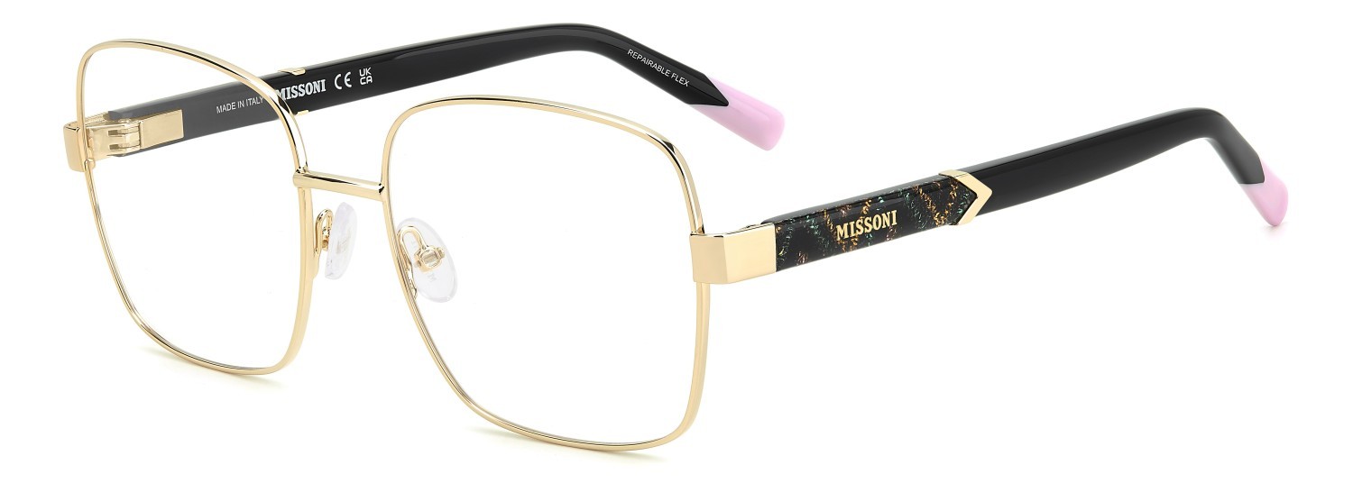Occhiali da vista Missoni Mis 0218 109522 RHL colore gold black_ forma rettangolare 
