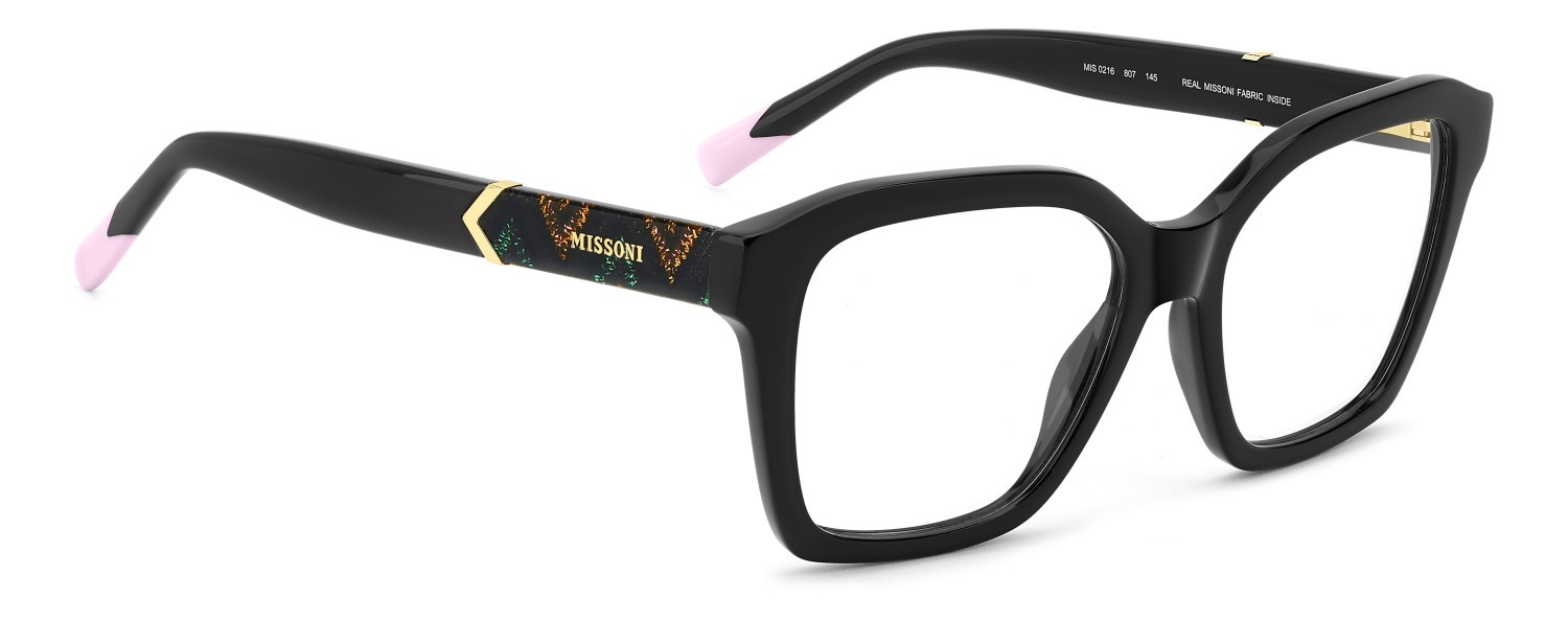Occhiali da vista Missoni Mis 0216 109523 807 colore black forma quadrato 