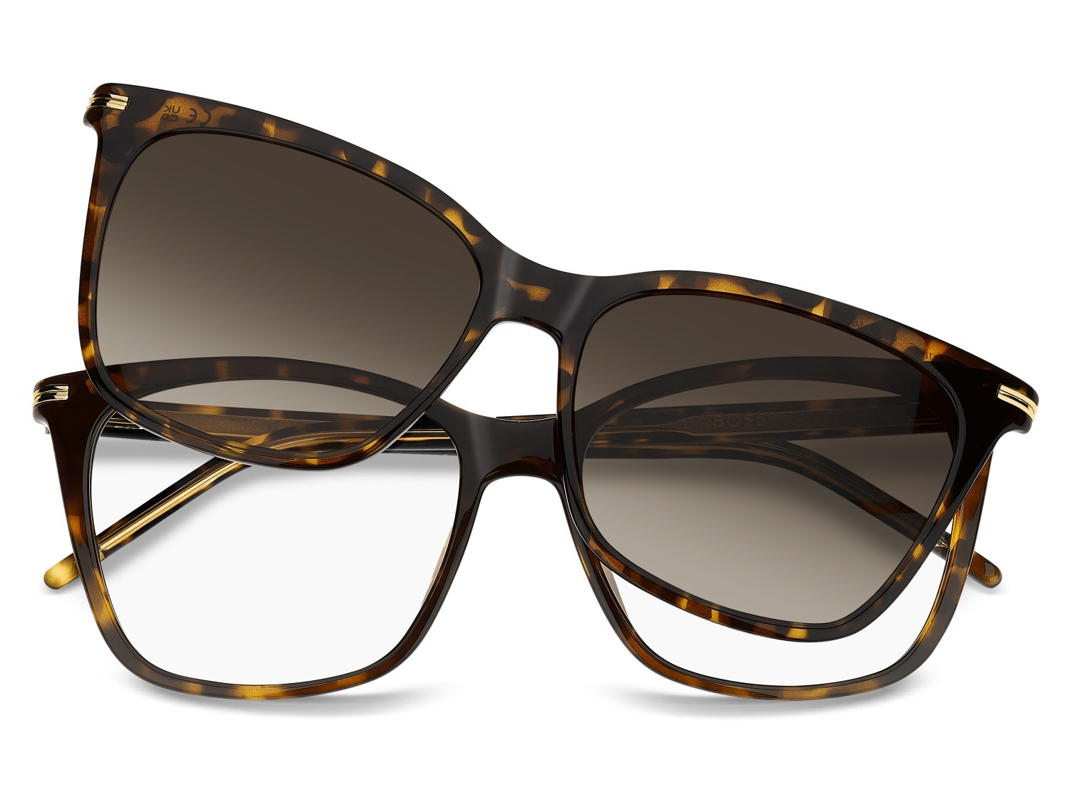 Occhiali da vista Hugo Boss 1787/G 109525 086 colore havana forma rettangolare lenti brown shaded polarized