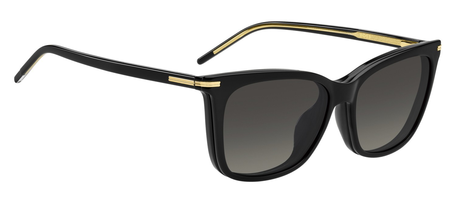Eyeglasses Hugo Boss 1787/G 109525 807 color black shape rectangle lenses green shaded polarized