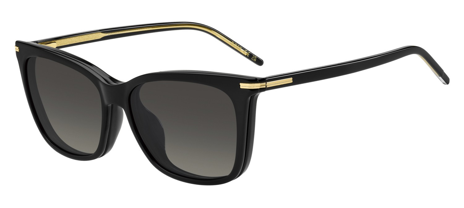 Eyeglasses Hugo Boss 1787/G 109525 807 color black shape rectangle lenses green shaded polarized