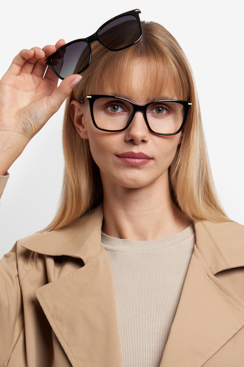 Eyeglasses Hugo Boss 1787/G 109525 807 color black shape rectangle lenses green shaded polarized