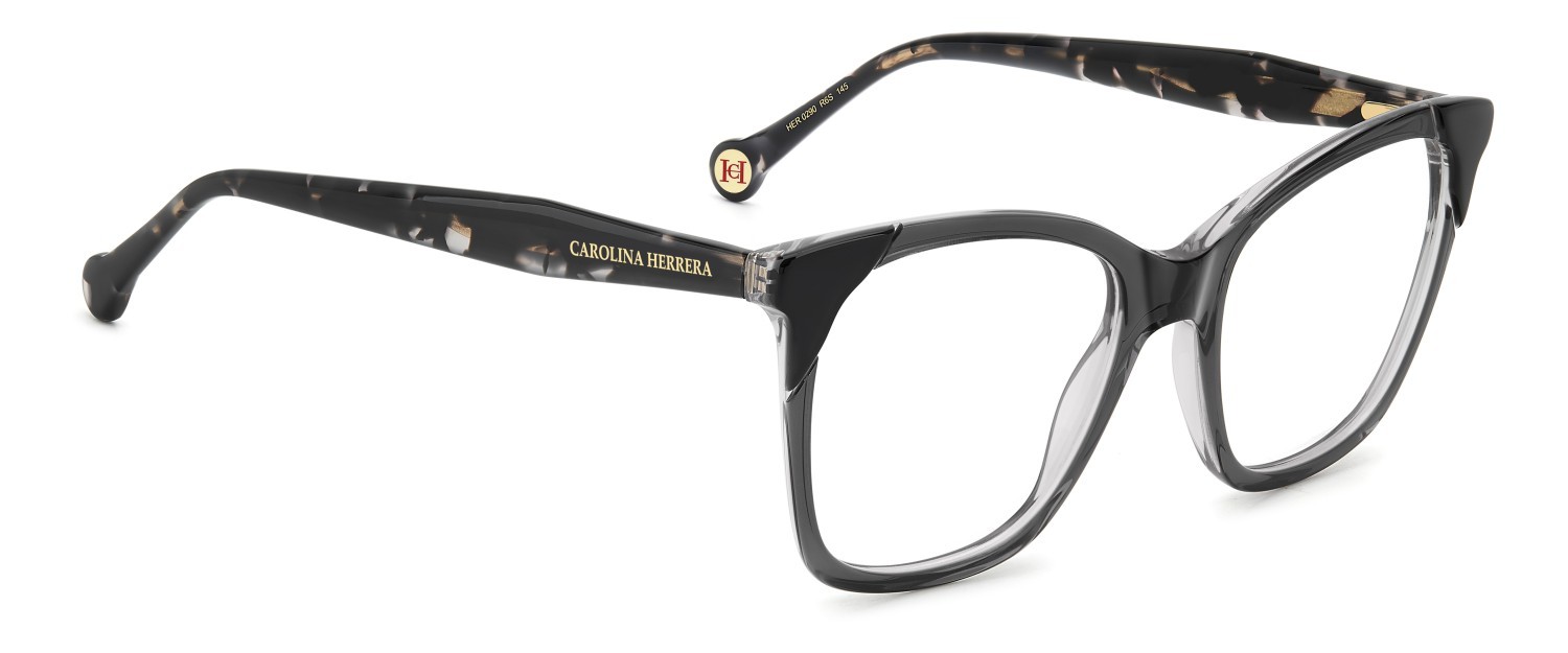 Occhiali da vista Carolina Herrera Her 0290 109527 R6S colore grey black forma rettangolare 