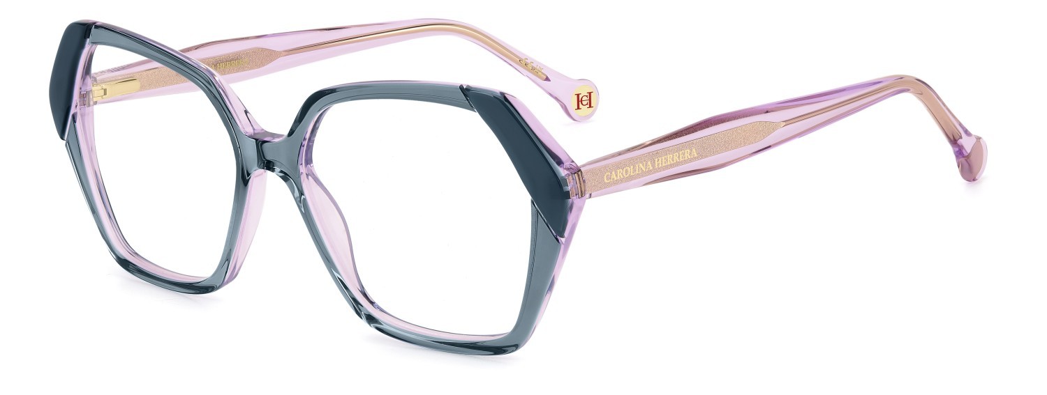 Occhiali da vista Carolina Herrera Her 0291 109528 ZI9 colore teal forma farfalla 