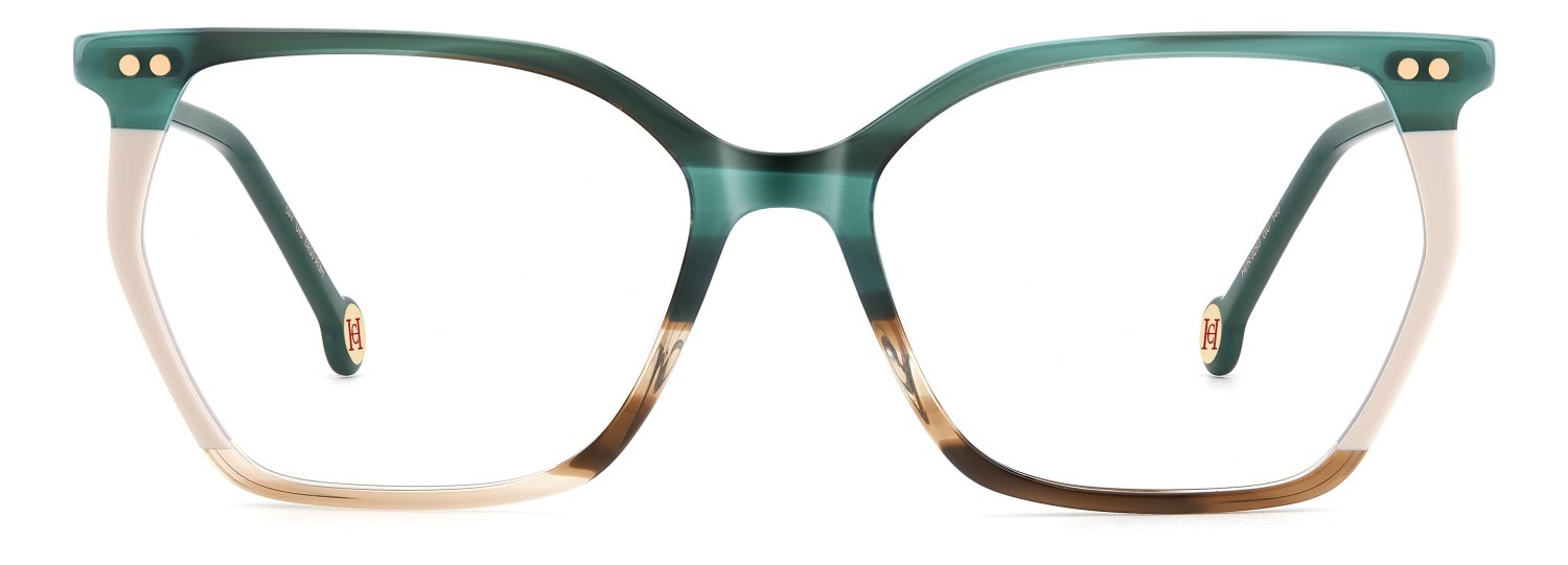 Eyeglasses Carolina Herrera Her 0293 109538 0IU color striped blue brown shape rectangle 