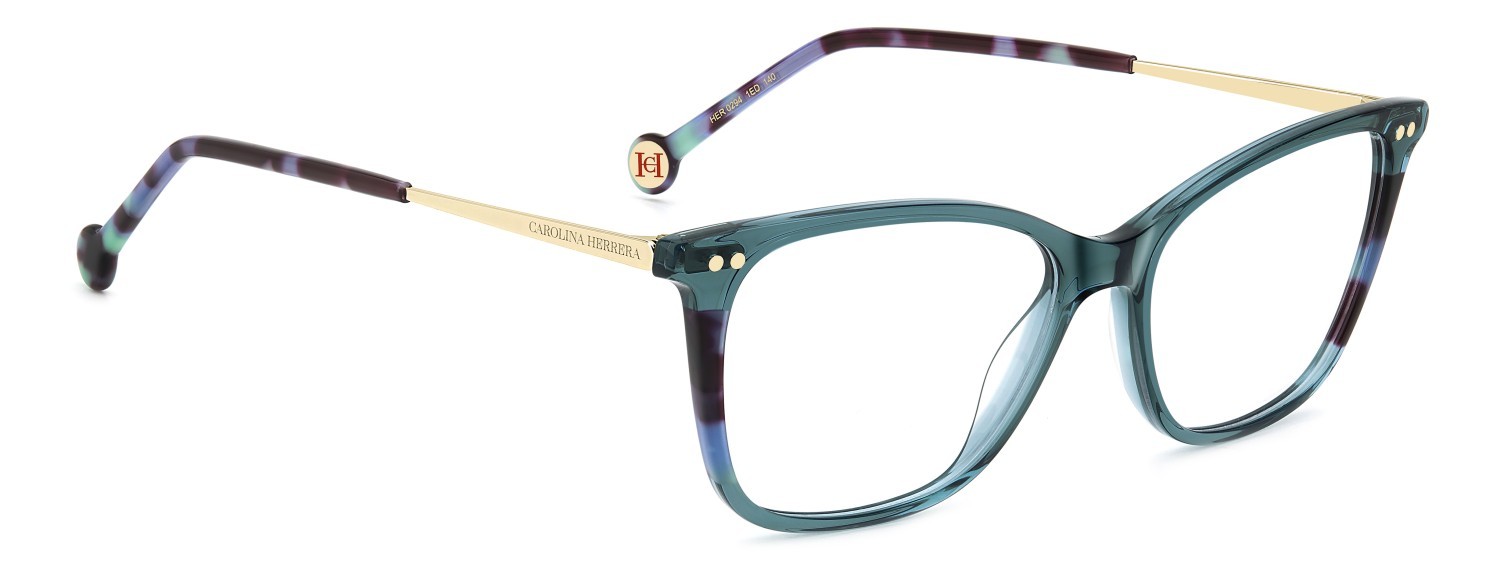 Eyeglasses Carolina Herrera Her 0294 109539 1ED color green shape rectangle 