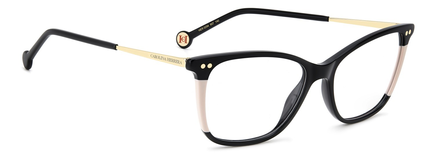 Occhiali da vista Carolina Herrera Her 0294 109539 807 colore black forma rettangolare 