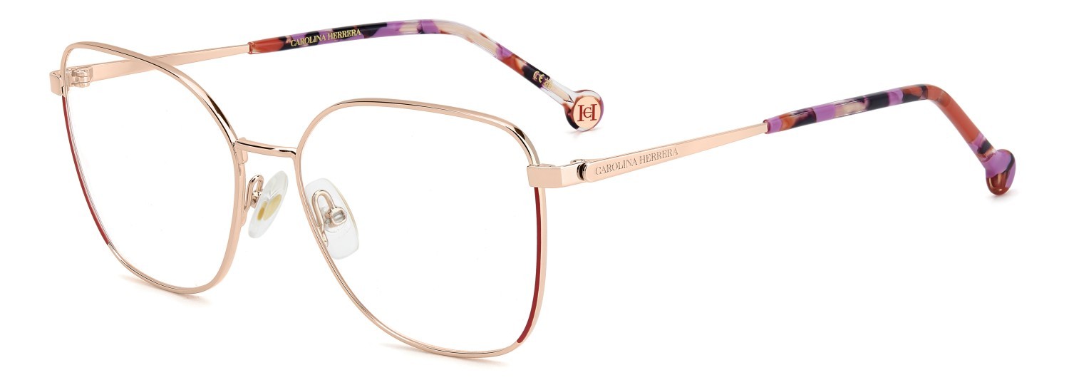 Occhiali da vista Carolina Herrera Her 0295 109540 AU2 colore red gold forma farfalla 
