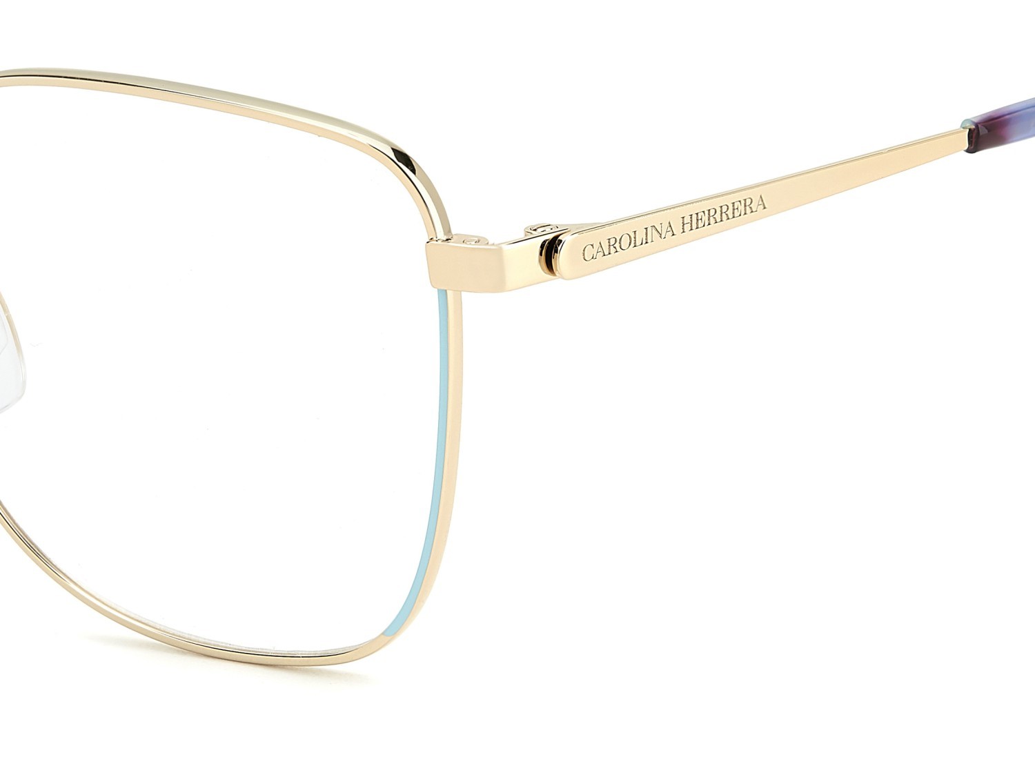 Eyeglasses Carolina Herrera Her 0295 109540 YD2 color gold turquoise shape butterfly 
