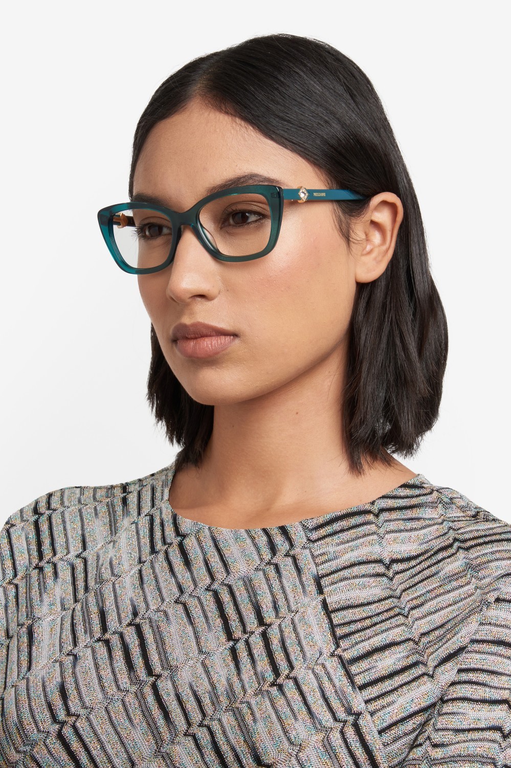 Occhiali da vista Missoni Mis 0230/G 109543 1ED colore green forma rettangolare 