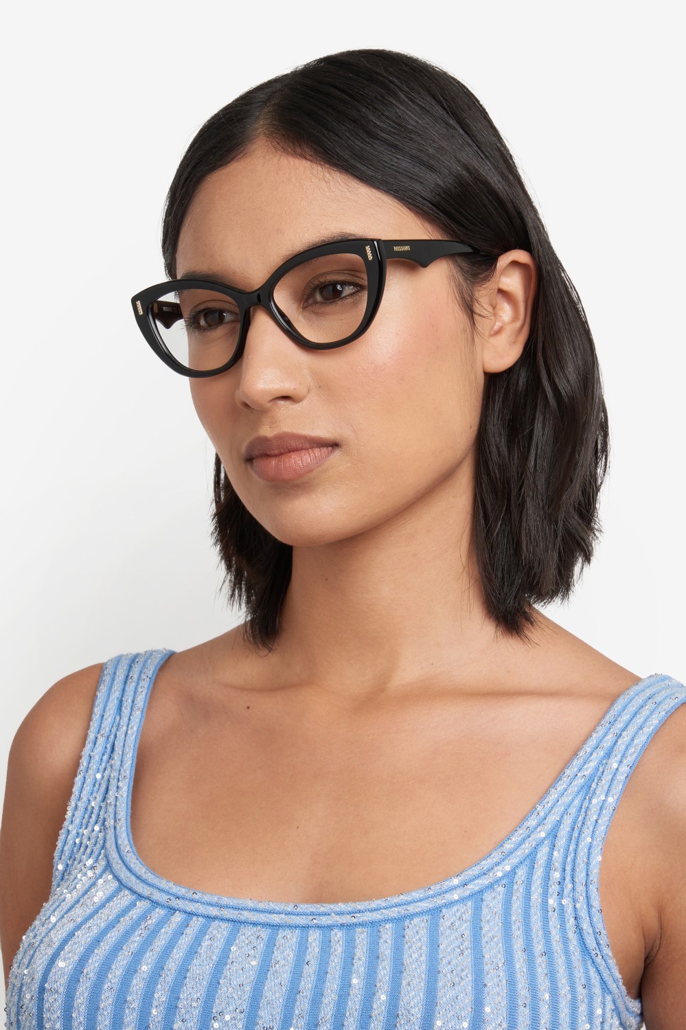 Occhiali da vista Missoni Mis 0234 109544 807 colore black forma cat eye 