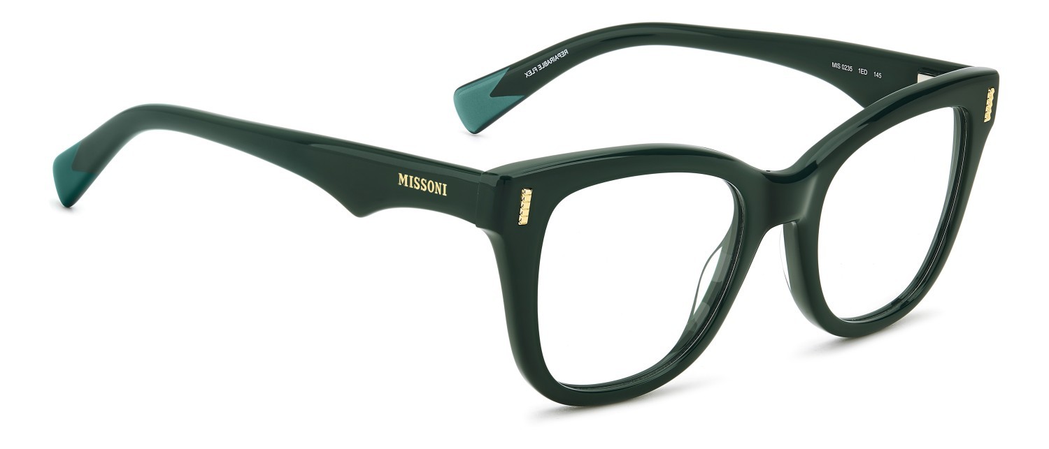 Occhiali da vista Missoni Mis 0235 109545 1ED colore green forma quadrato 