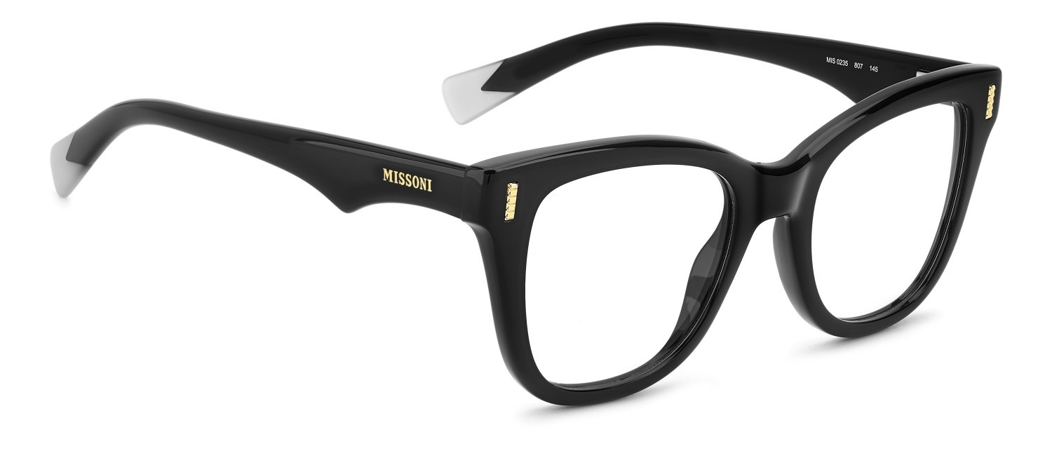 Occhiali da vista Missoni Mis 0235 109545 807 colore black forma quadrato 