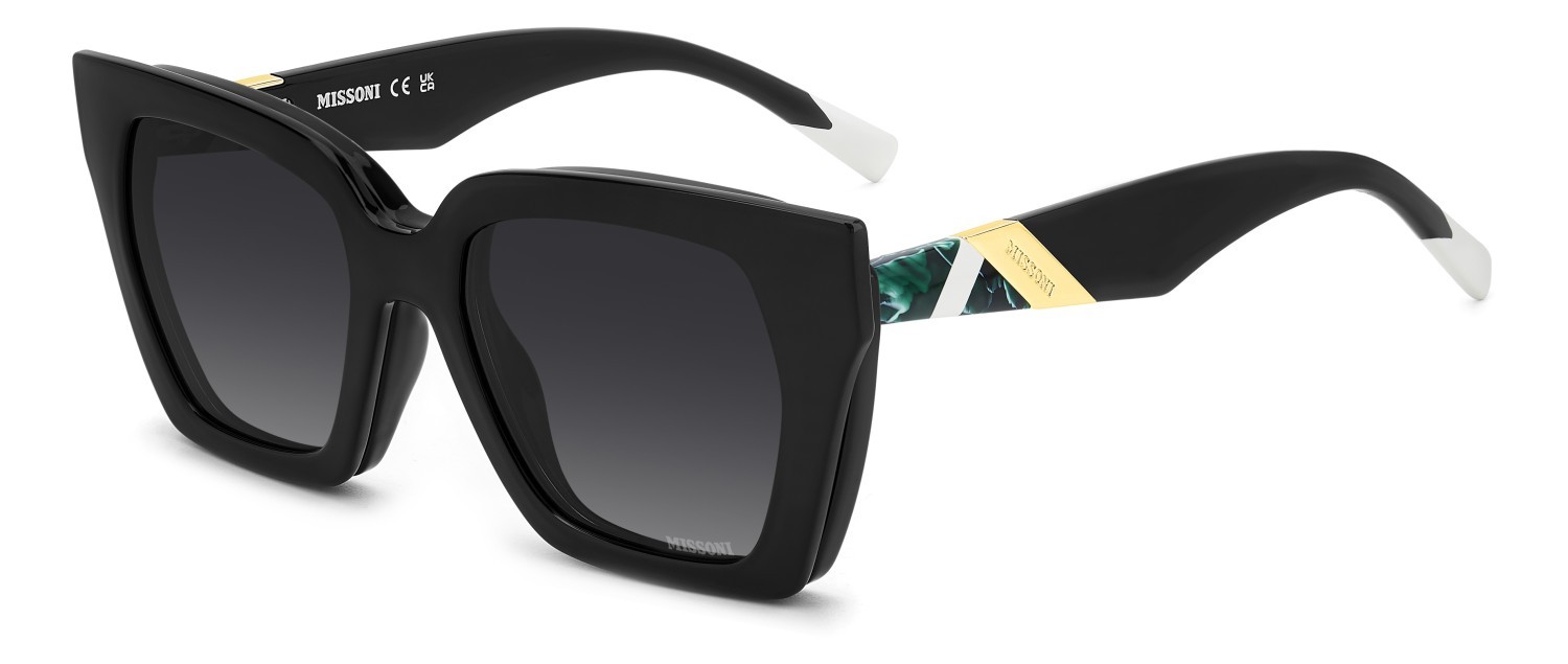 Occhiali da vista Missoni Mis 0222/C2 109547 807 colore black forma rettangolare lenti grey shaded polarized