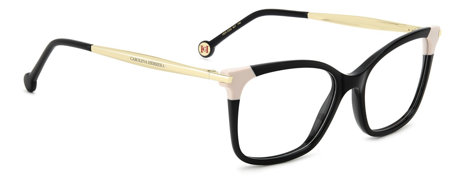 Occhiali da vista Carolina Herrera Her 0309 109556 807 colore black forma rettangolare 