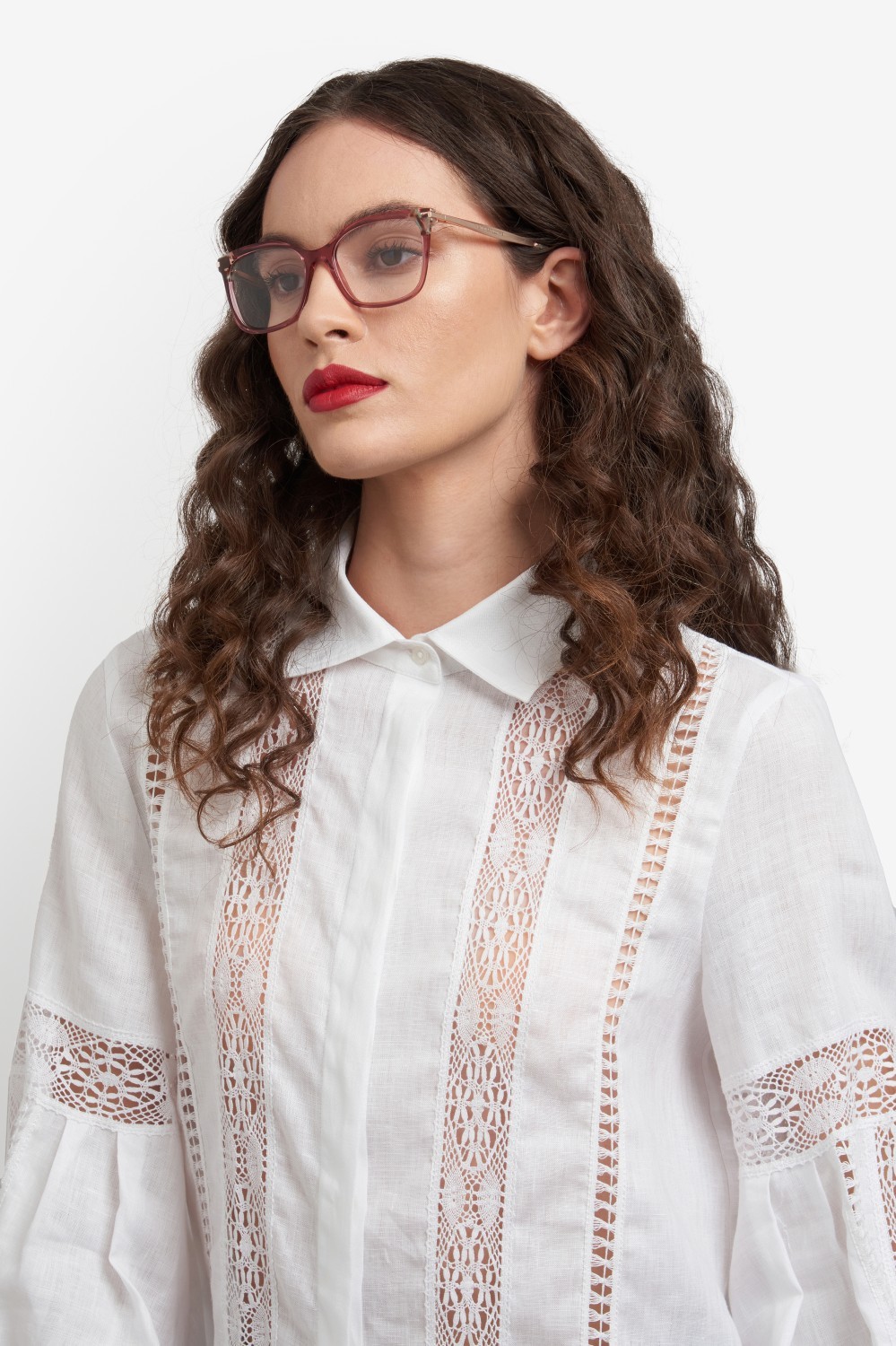 Eyeglasses Carolina Herrera Her 0309 109556 FWM color nude shape rectangle 