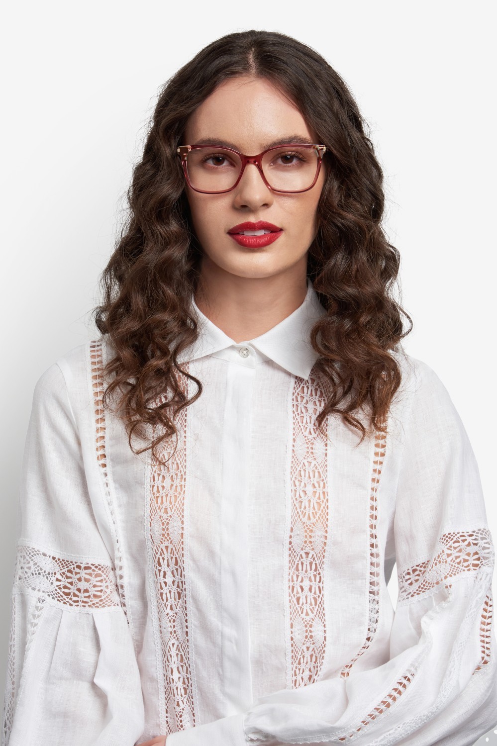 Eyeglasses Carolina Herrera Her 0309 109556 FWM color nude shape rectangle 