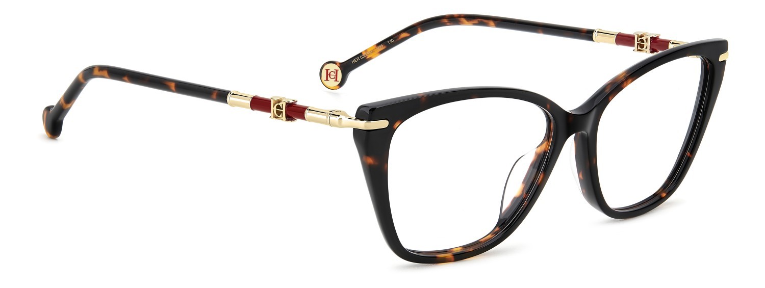 Eyeglasses Carolina Herrera Her 0303/G 109563 086 color havana shape rectangle 