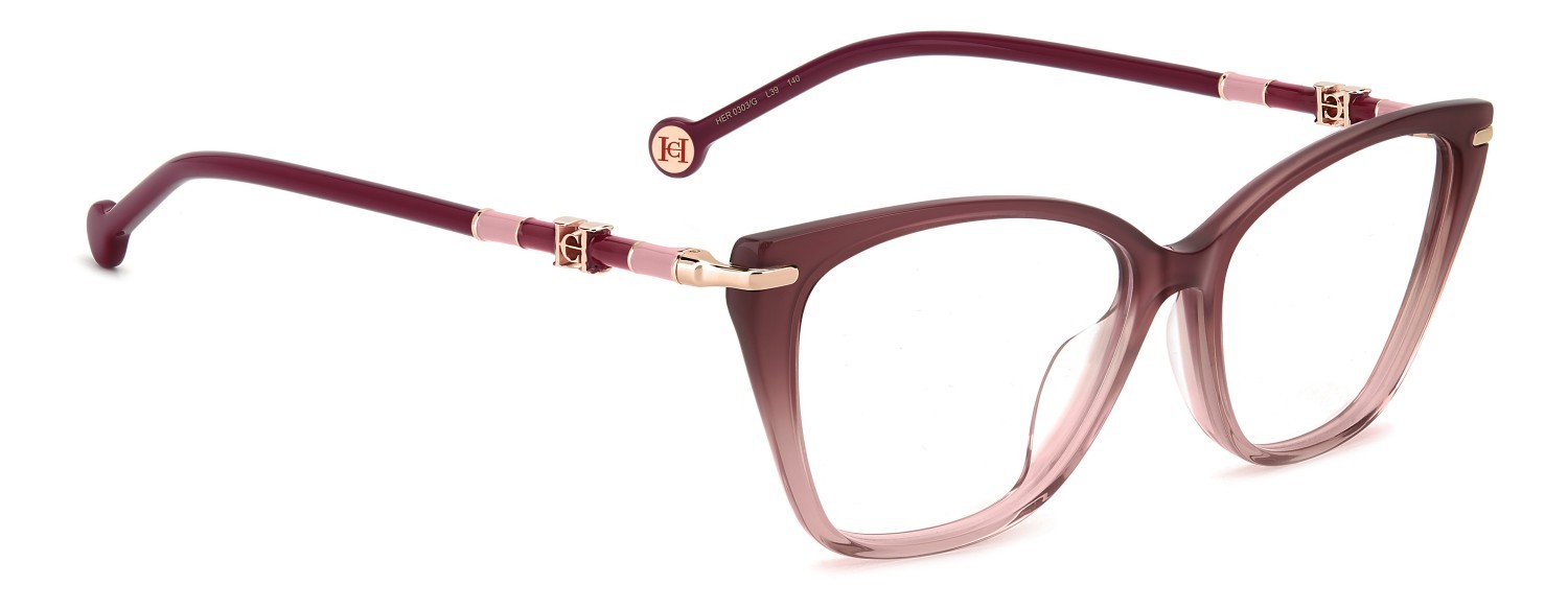 Occhiali da vista Carolina Herrera Her 0303/G 109563 L39 colore shaded burgundy forma rettangolare 