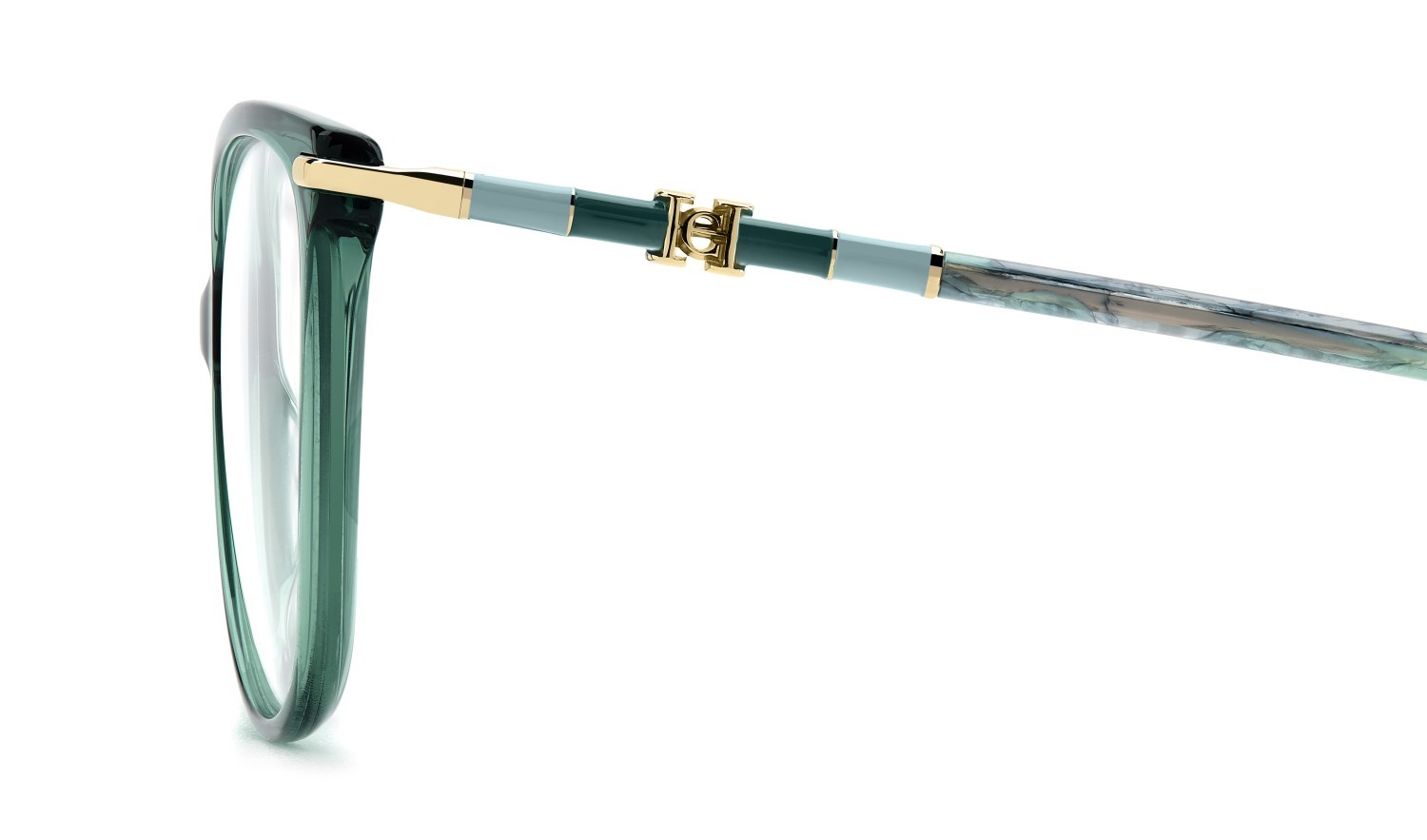 Eyeglasses Carolina Herrera Her 0304 109564 1ED color green shape rectangle 