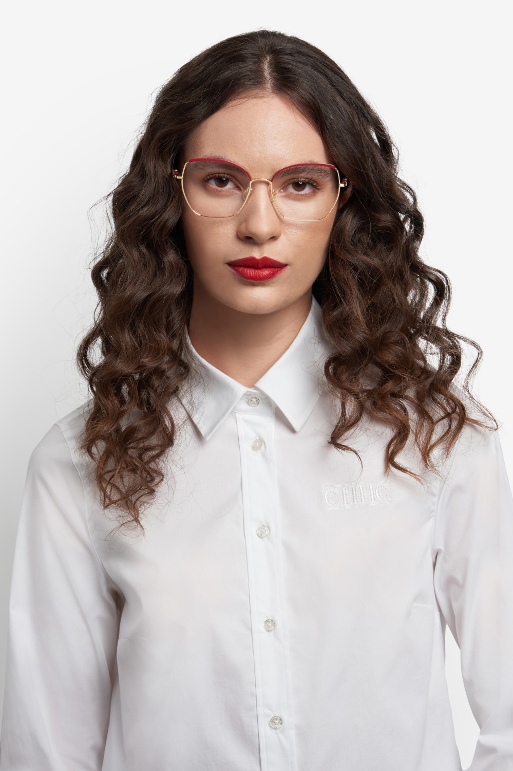 Occhiali da vista Carolina Herrera Her 0306 109565 000 colore rose gold forma farfalla 