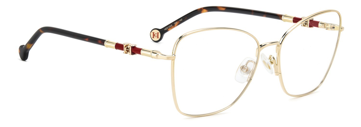 Occhiali da vista Carolina Herrera Her 0305 109566 000 colore rose gold forma farfalla 
