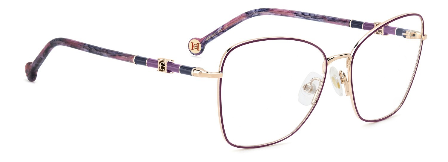 Occhiali da vista Carolina Herrera Her 0305 109566 S45 colore pink gold forma farfalla 