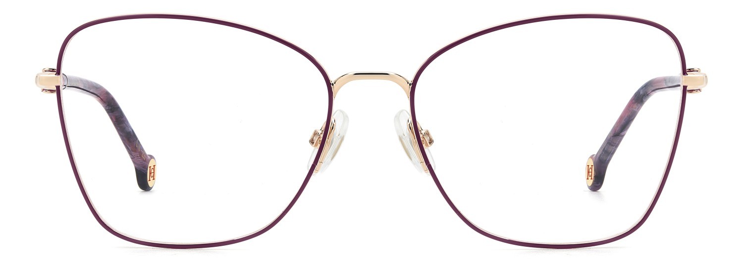 Occhiali da vista Carolina Herrera Her 0305 109566 S45 colore pink gold forma farfalla 