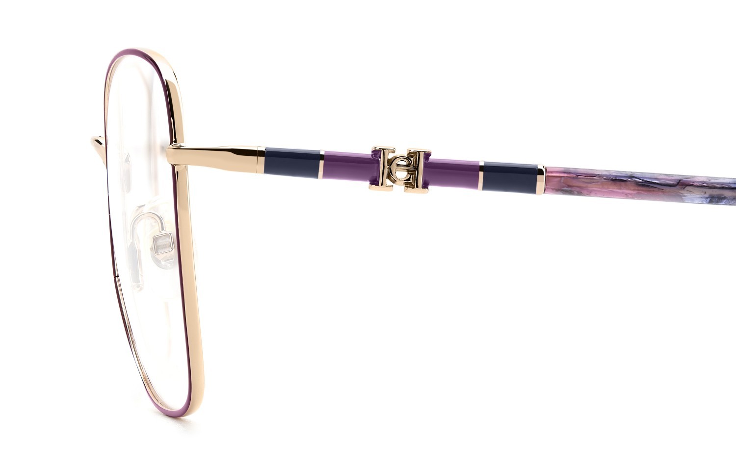 Occhiali da vista Carolina Herrera Her 0305 109566 S45 colore pink gold forma farfalla 