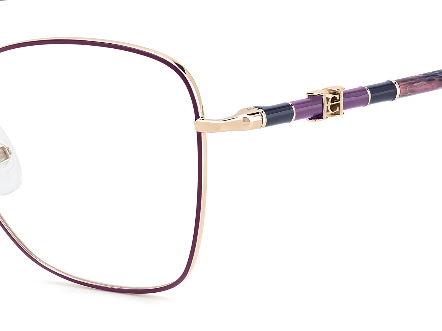 Occhiali da vista Carolina Herrera Her 0305 109566 S45 colore pink gold forma farfalla 