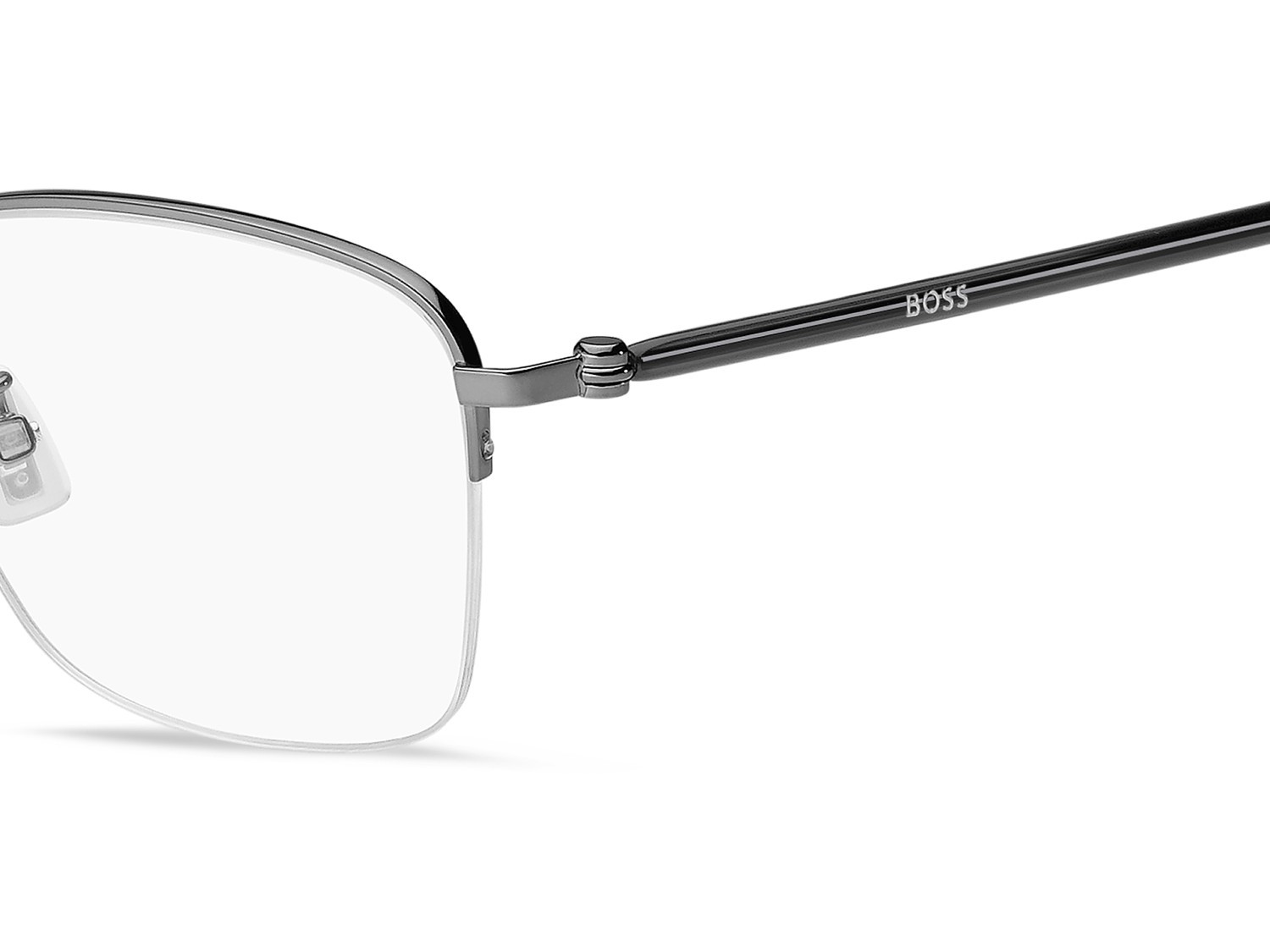 Eyeglasses Hugo Boss 1800/F 109572 PTA color dark ruthenium grey shape rectangle 