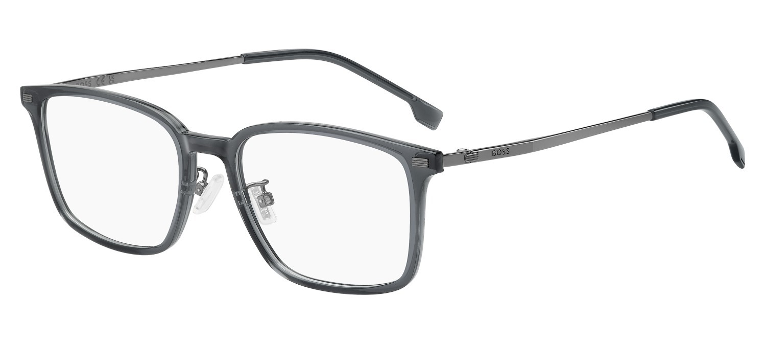 Eyeglasses Hugo Boss 1796/F 109573 HEK color grey dark ruthenium shape rectangle 