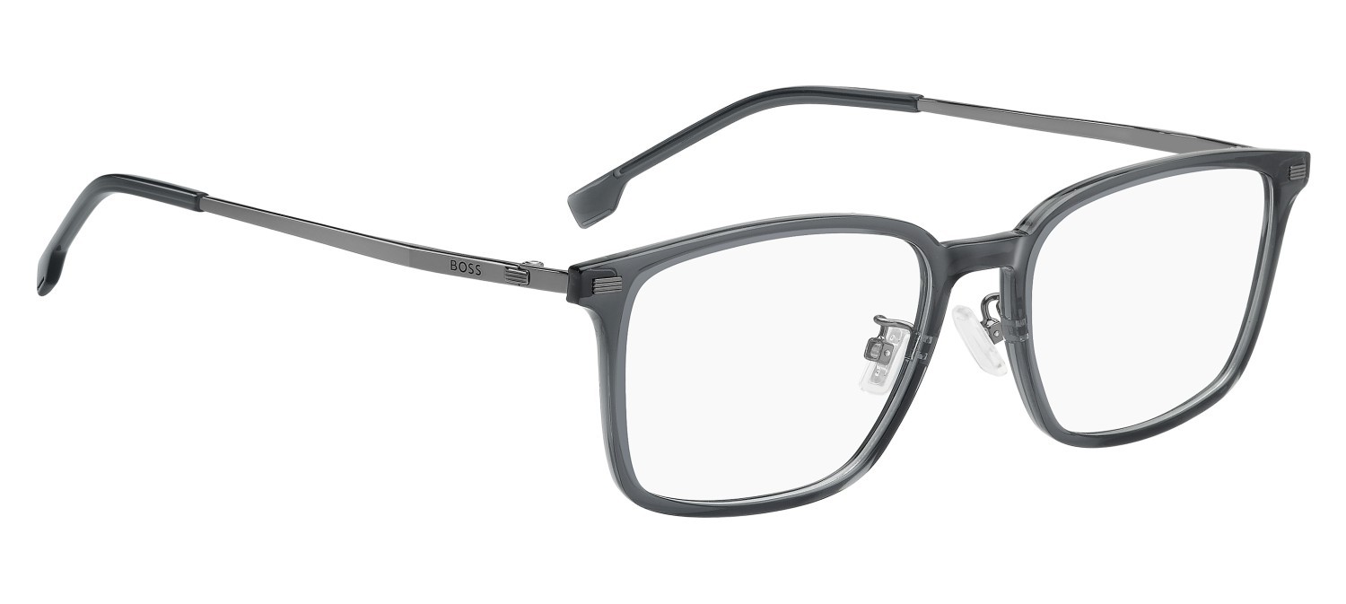 Eyeglasses Hugo Boss 1796/F 109573 HEK color grey dark ruthenium shape rectangle 