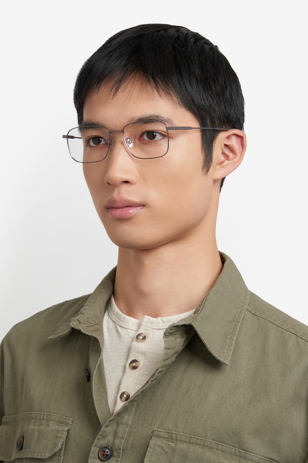 Occhiali da vista Hugo Boss 1798/F 109575 R80 colore matte dark ruthenium forma rettangolare 