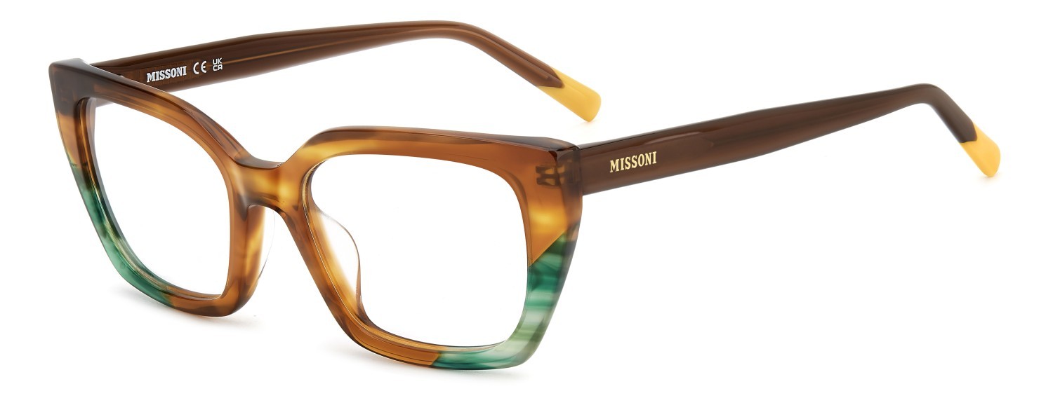Occhiali da vista Missoni Mis 0225/G 109578 XL7 colore brown green forma rettangolare 