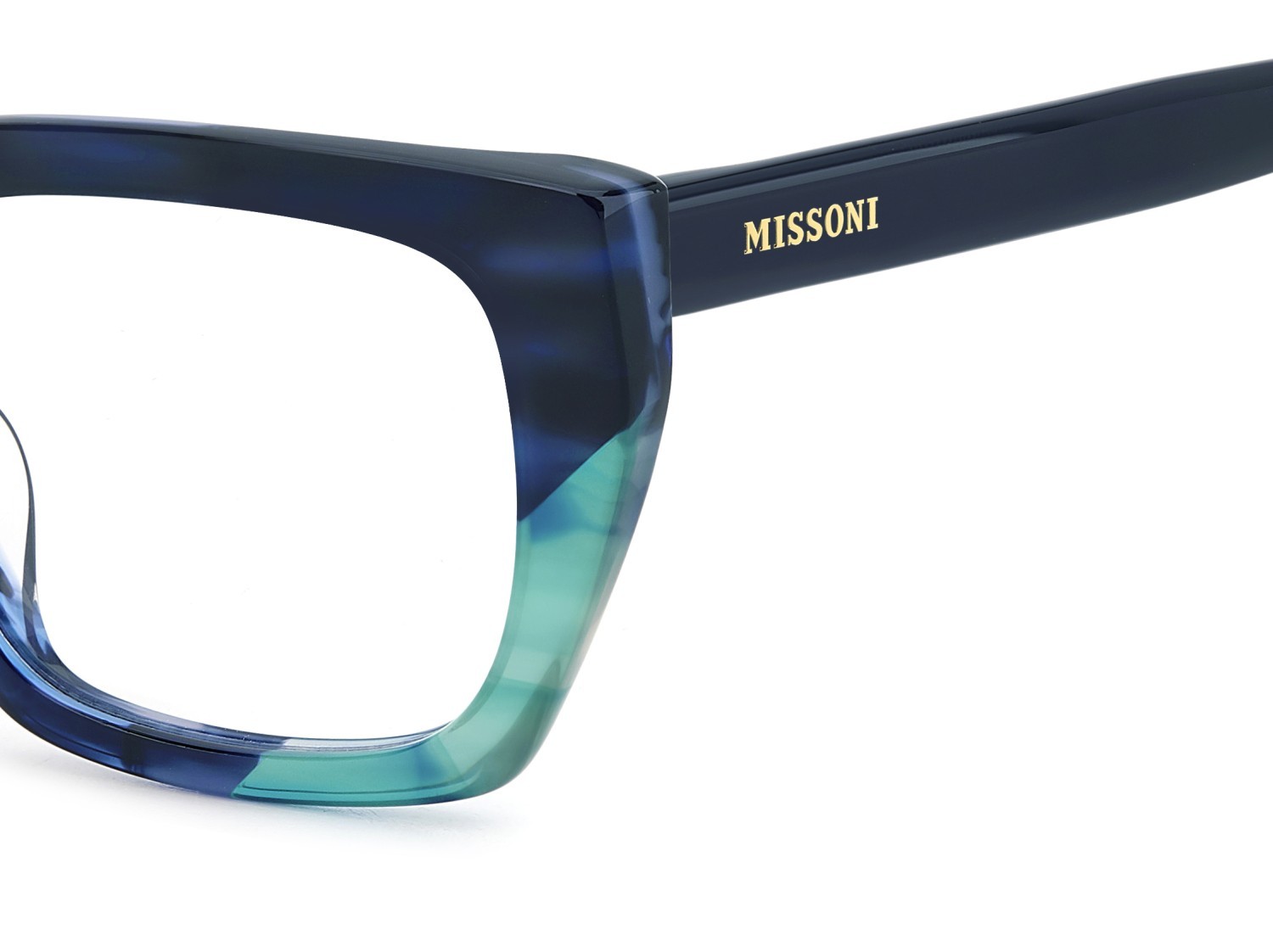 Occhiali da vista Missoni Mis 0225/G 109578 ZX9 colore blue azure forma rettangolare 