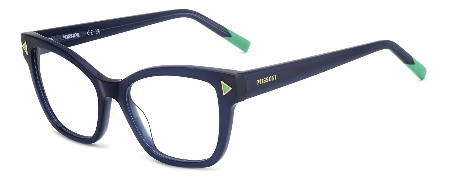 Occhiali da vista Missoni Mis 0238 109579 PJP colore blue forma rettangolare 
