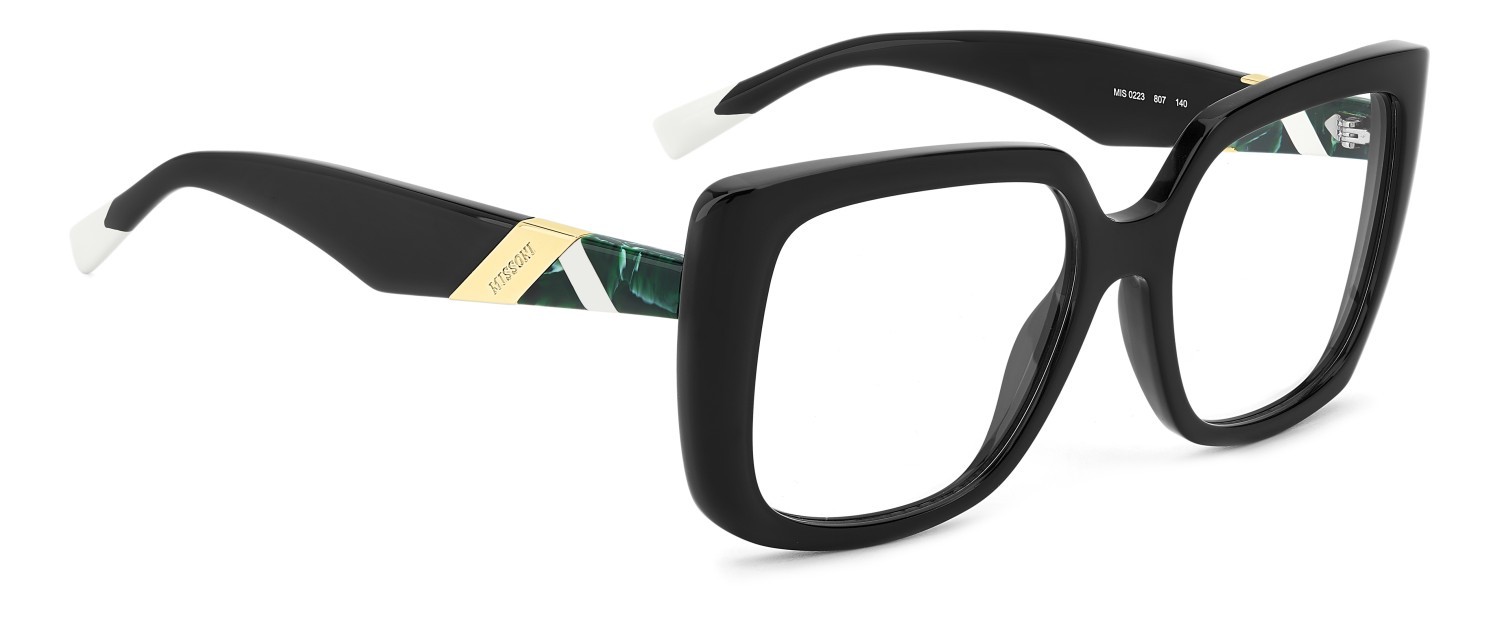 Eyeglasses Missoni Mis 0223 109581 807 color black shape square 