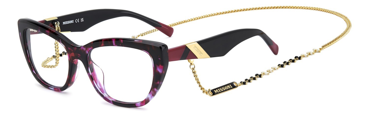 Occhiali da vista Missoni Mis 0224/G 109582 2TM colore fuchsia havana forma rettangolare 