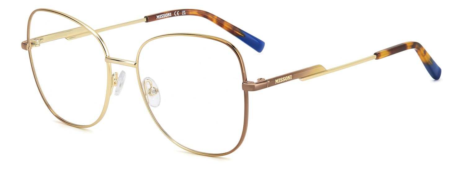 Occhiali da vista Missoni Mis 0227 109584 JU2 colore gold bronze forma farfalla 