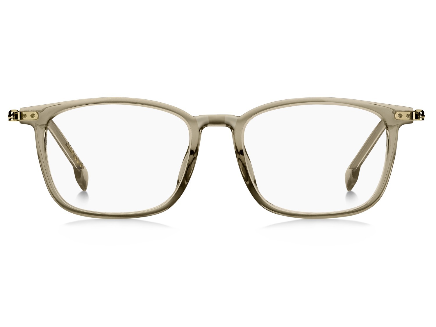 Occhiali da vista Hugo Boss 1801/F 109625 84A colore beige gold forma rettangolare 