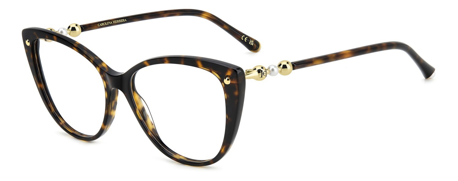 Occhiali da vista Carolina Herrera Her 0319 109630 086 colore havana forma cat eye 