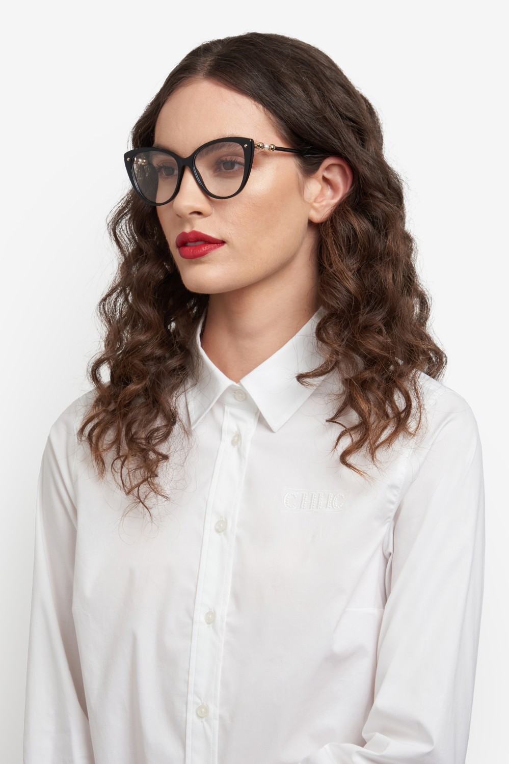 Occhiali da vista Carolina Herrera Her 0319 109630 807 colore black forma cat eye 