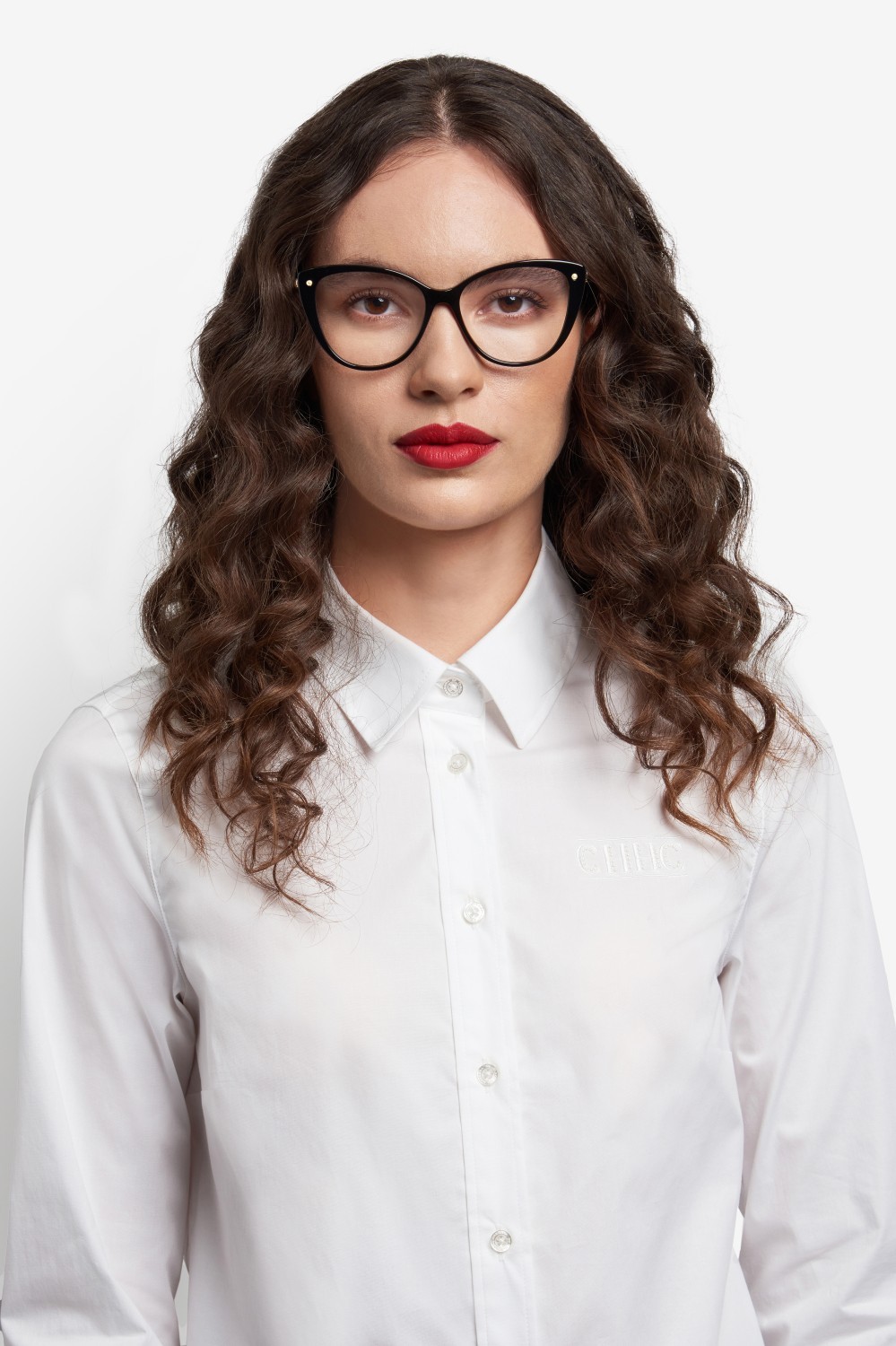 Occhiali da vista Carolina Herrera Her 0319 109630 807 colore black forma cat eye 