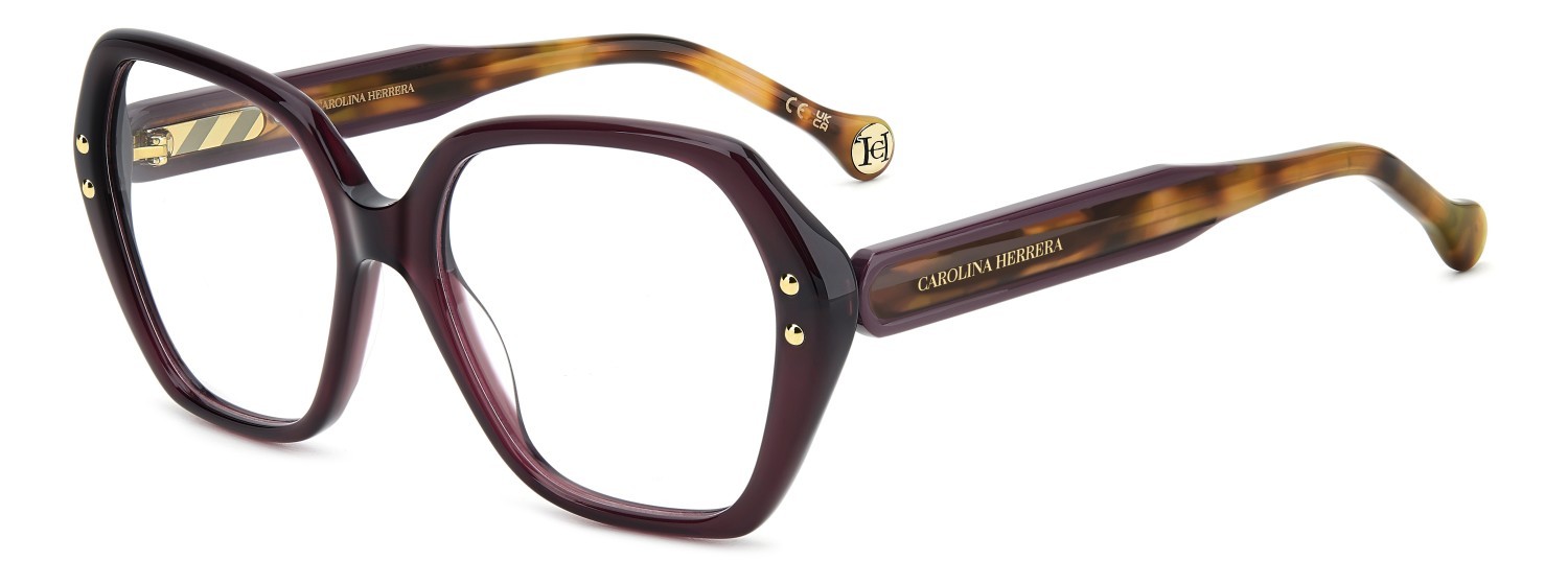 Occhiali da vista Carolina Herrera Her 0315 109632 0T7 colore plum forma farfalla 