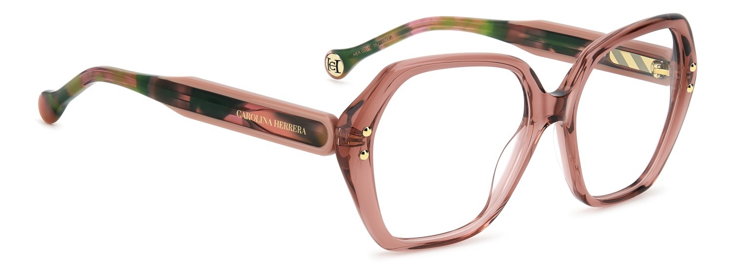 Occhiali da vista Carolina Herrera Her 0315 109632 35J colore pink forma farfalla 