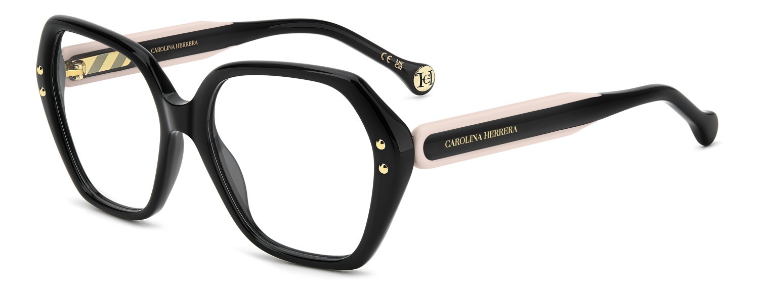 Occhiali da vista Carolina Herrera Her 0315 109632 3H2 colore black pink forma farfalla 