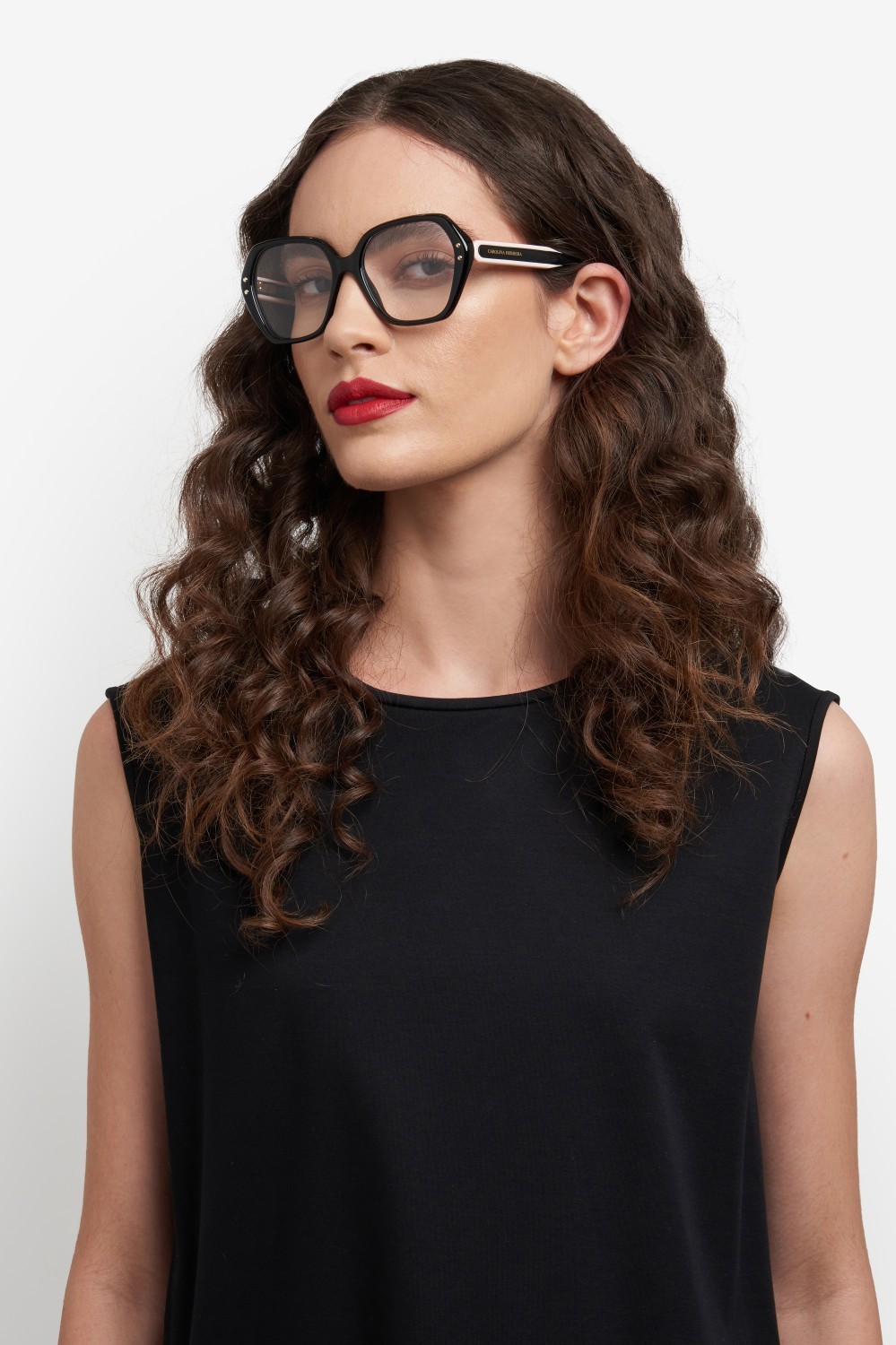 Occhiali da vista Carolina Herrera Her 0315 109632 3H2 colore black pink forma farfalla 