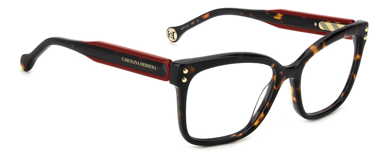 Occhiali da vista Carolina Herrera Her 0316 109633 086 colore havana forma rettangolare 