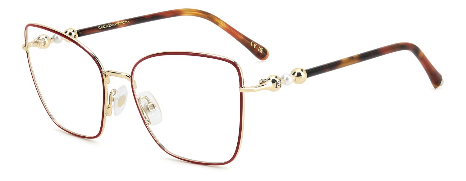Occhiali da vista Carolina Herrera Her 0321 109634 AU2 colore red gold forma farfalla 